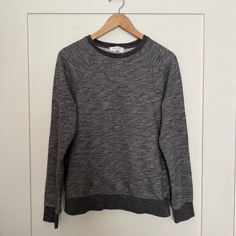 Everlane Sweatshirt Womens Sz S Heather Gray Crew Neck 100% Cotton Minimalist